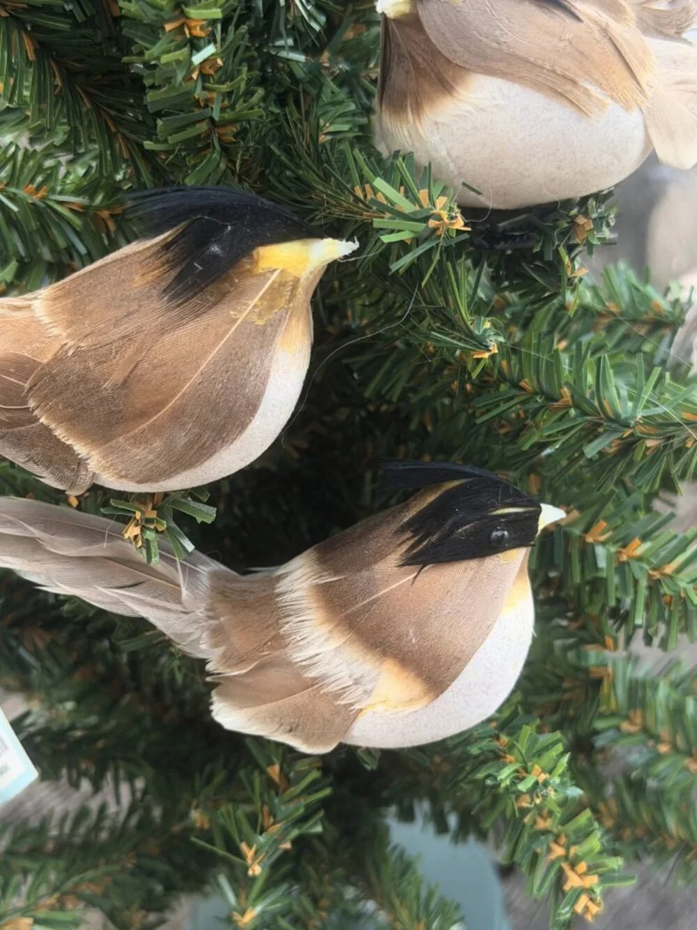 Lot of 5 Vintage Bird Clip On Christmas Tree Ornaments Woodland Cottage Decor